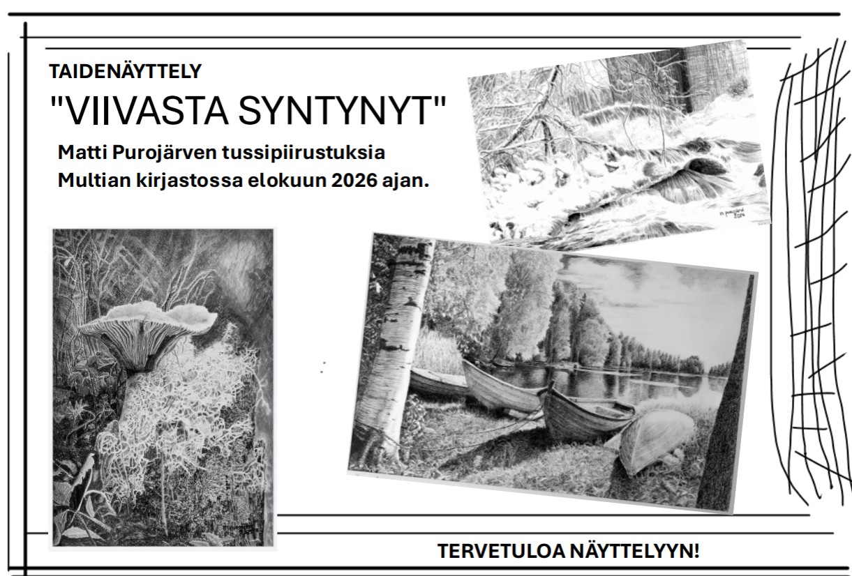 Taidenäyttely "Viivasta syntynyt"